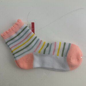 NEW Made for Retail Pair of 2 Stripe Socks Kids Size 7-8.5 Pastels